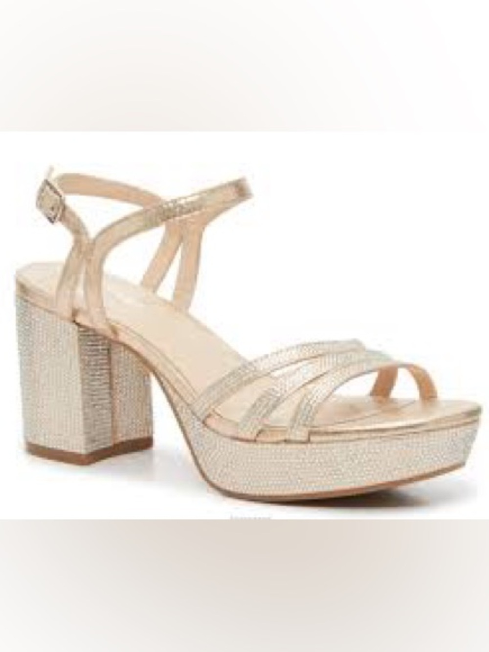 Mix No. 6 Silver Glitter Strappy Sandals